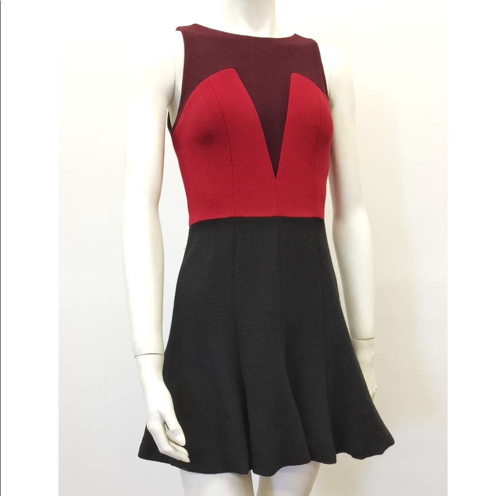 Porter Grey Color Block Sleeveless Dress
